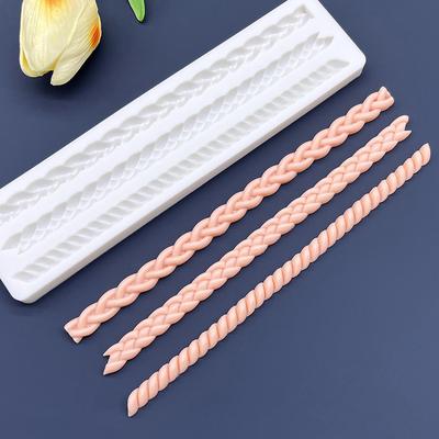 Kedja Kabel Rep Spets Silikon Sugarcraft Form Muffin Bakform Fondant Tårtdekorationsverktyg