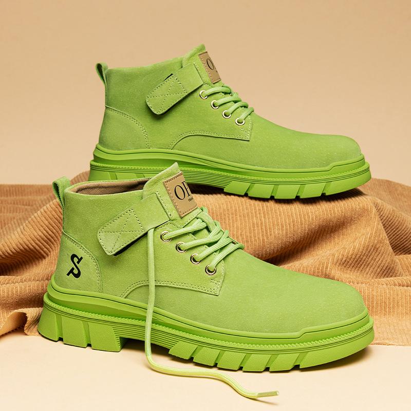 

High-top Martin boots men s summer 2025 new British wind locomotive tooling boots couple mid-top black casual leather shoes 44