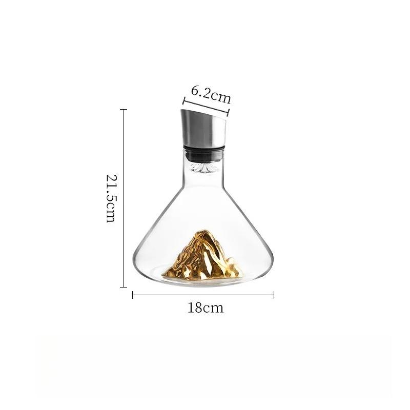 1500ML Iceberg Whisky Wine Decanter Handmade Lead-free Crystal Wine Pourer Carafe Thickened Wine Dispenser Pot Bar Accessories