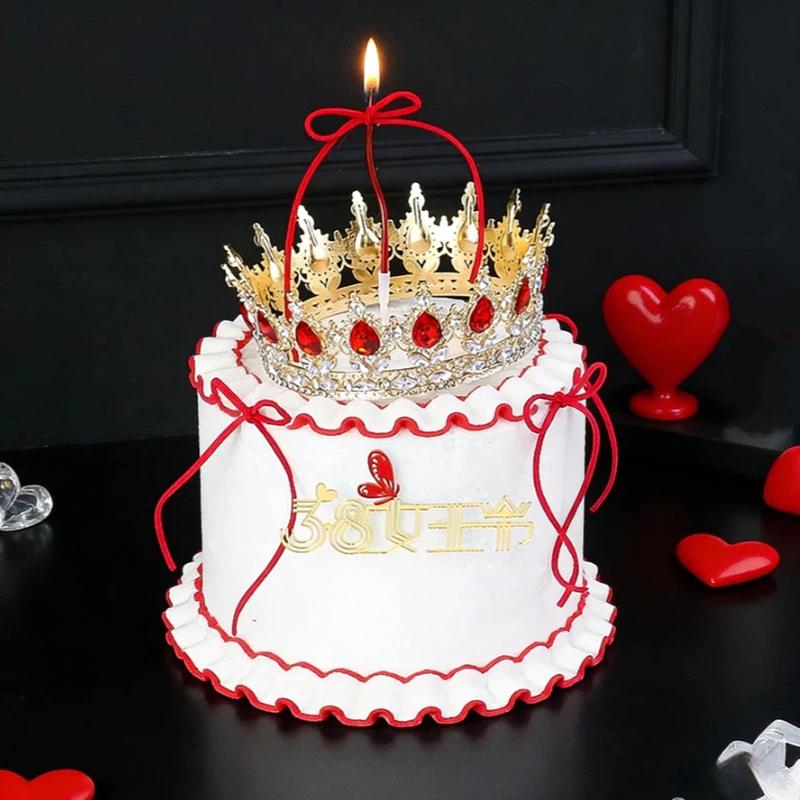 Beautiful  Large Crown Cake Decoration Crown Cake Topper For Girl Birthday Party Cake Decorations