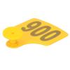 100PCS Cow Cattle Ear Tag Signs with Numbers Farm Animal Identification Card SuppliesYellow
