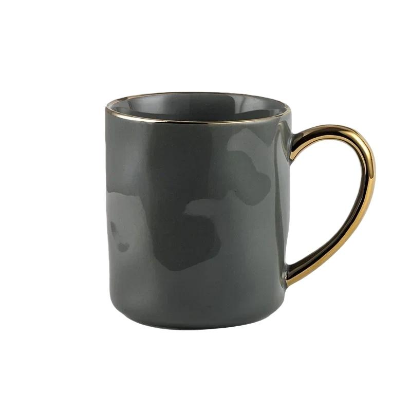 JUSTINLAU Ceramic Mug Valentine's Day Gifts Breakfast Coffee Milk Oat Cup Creative Couple Cup with Handle Home/Office Water Cups