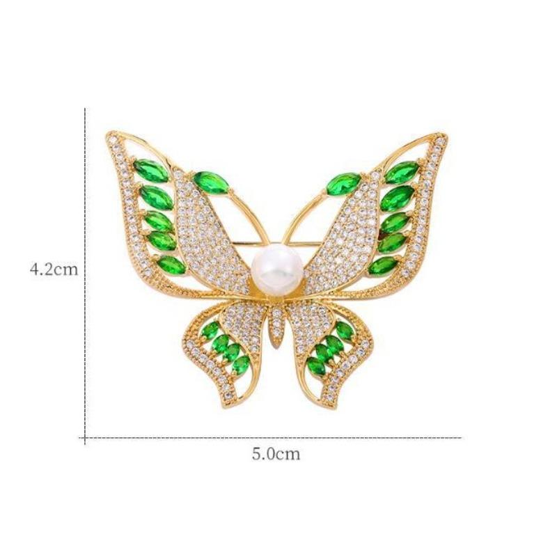 Fashion Delicate Rhinestone Butterfly Brooches for Women Clothing Coat Jewelry Accessories Gifts