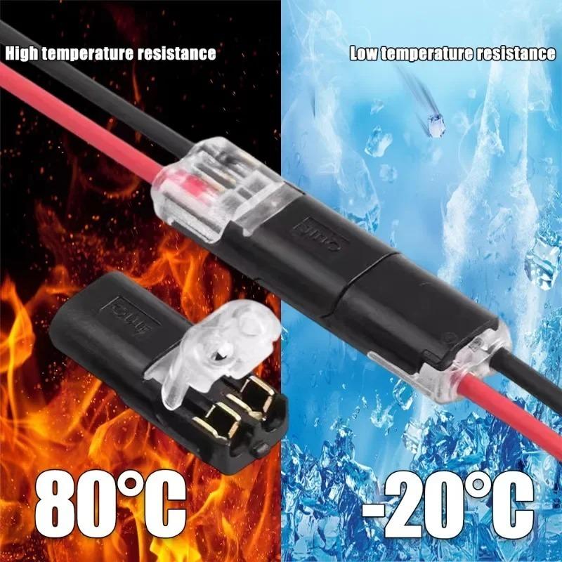 60PCS D2 Quick Splice Wire Connector Kit Automotive Waterproof Heat Shrink Butt Connectors Plug In Type Wiring Harness Repair