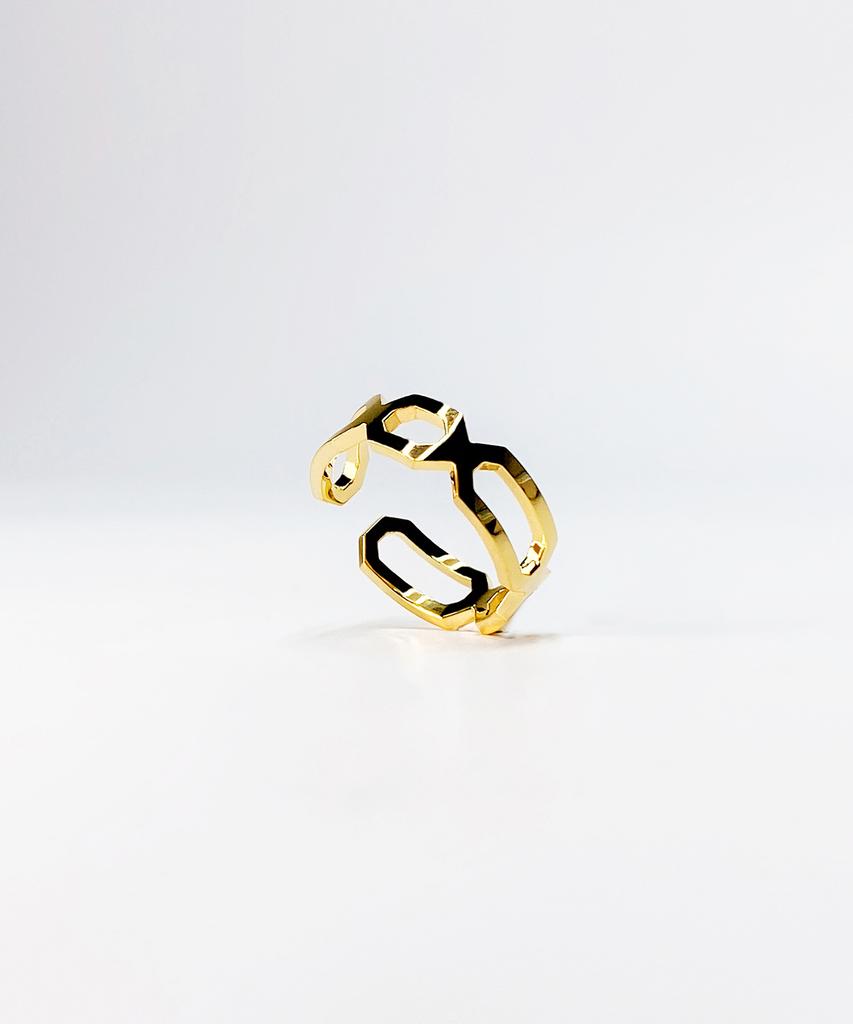Kudos Interlocking Triple Octagon Ring (Thin Ver.)