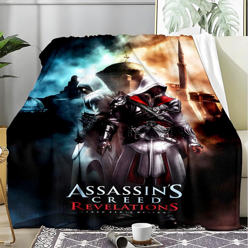1PC Assassin Flannel Blanket, Use for Birthday/Holiday Gift, Soft Blanket for Sofa/Bed/Camping/Office/Tourism Use,All Seasons