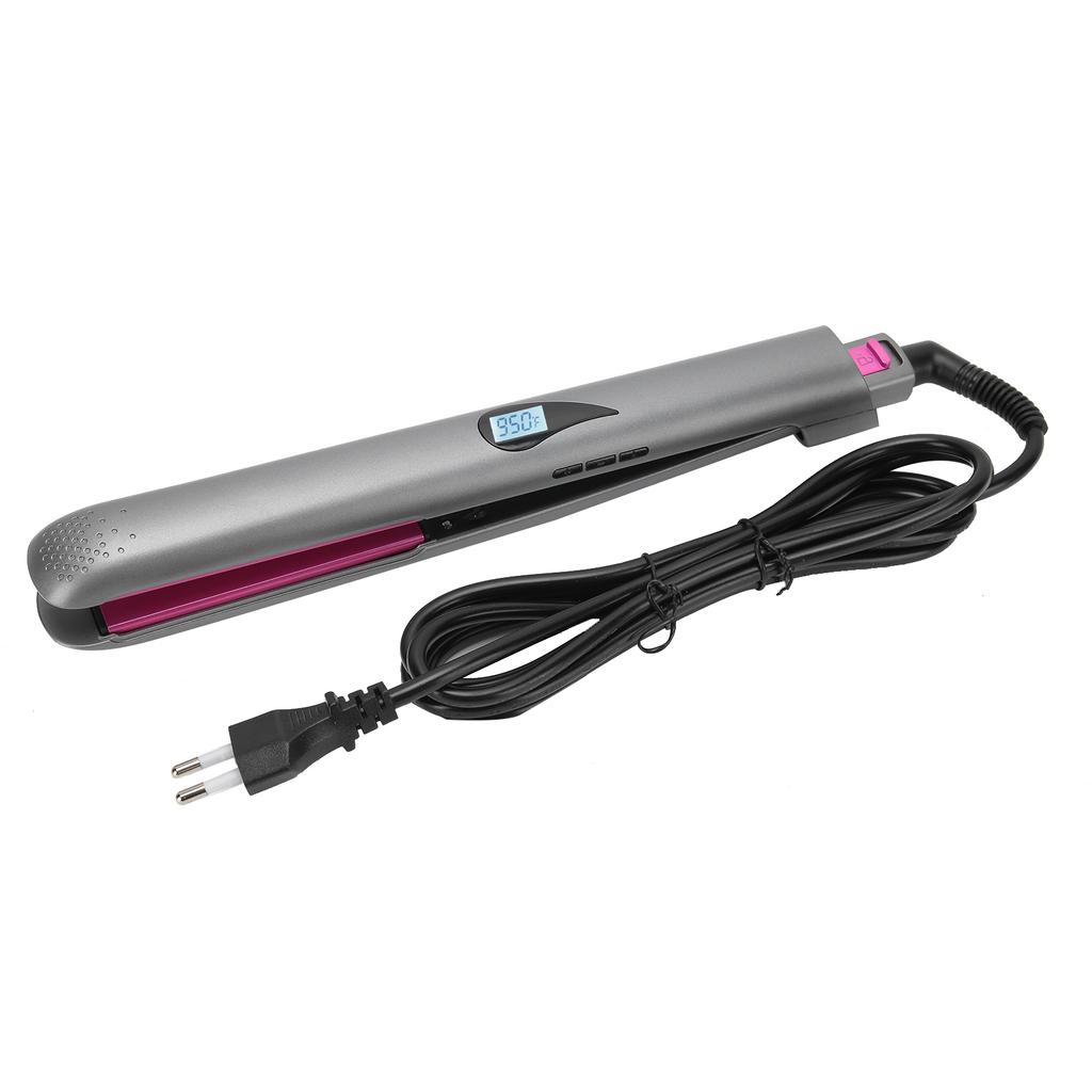 Hair Straightening Ceramic Heating Plate Straightener LCD 12 Gear Temperature Control