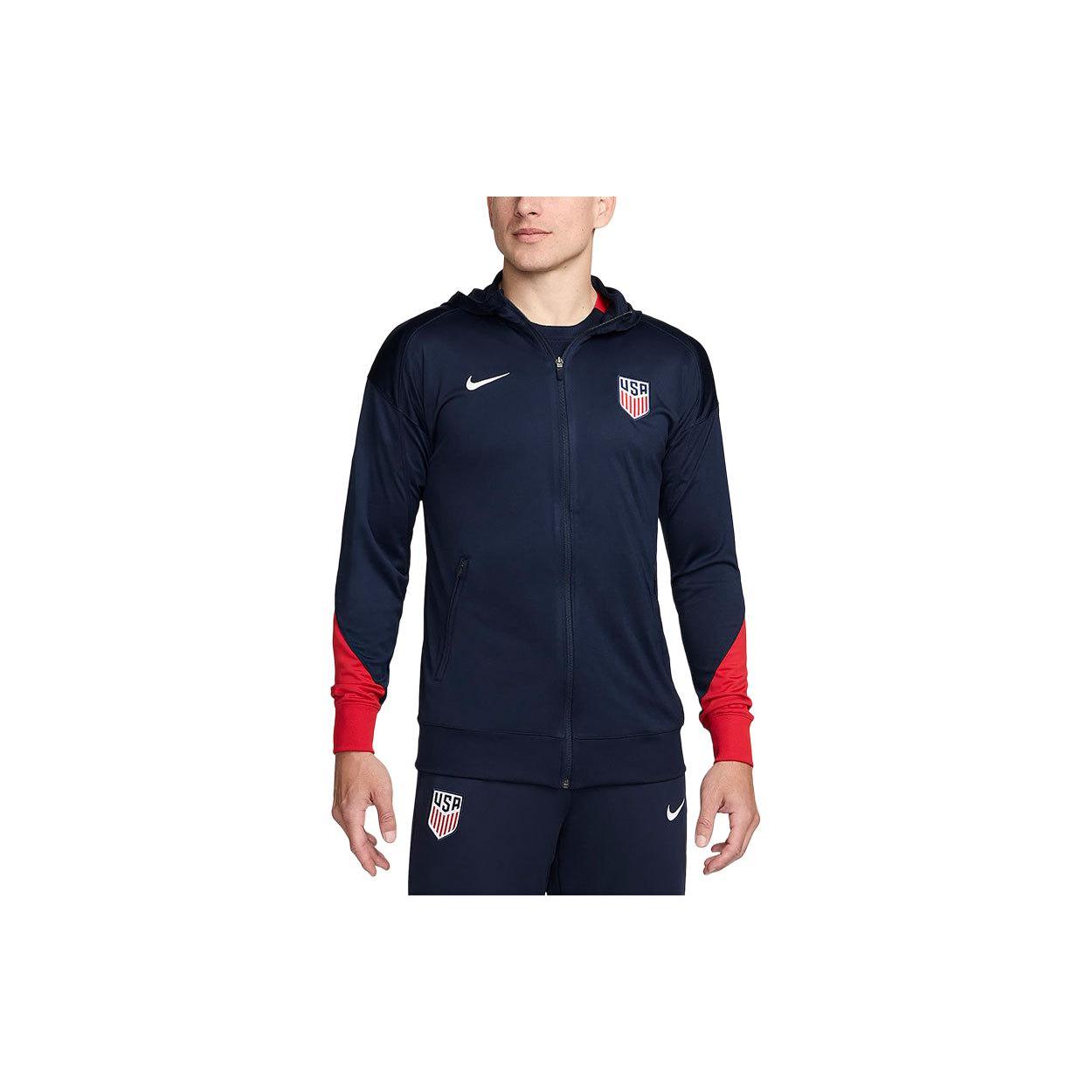 Мужская спортивная куртка с капюшоном Nike Usmnt Strike Nike Dri-FIT для футбола FJ2312-452 L