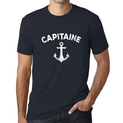 Men’s Vintage Tee Shirt Graphic T Shirt Capitaine Navy