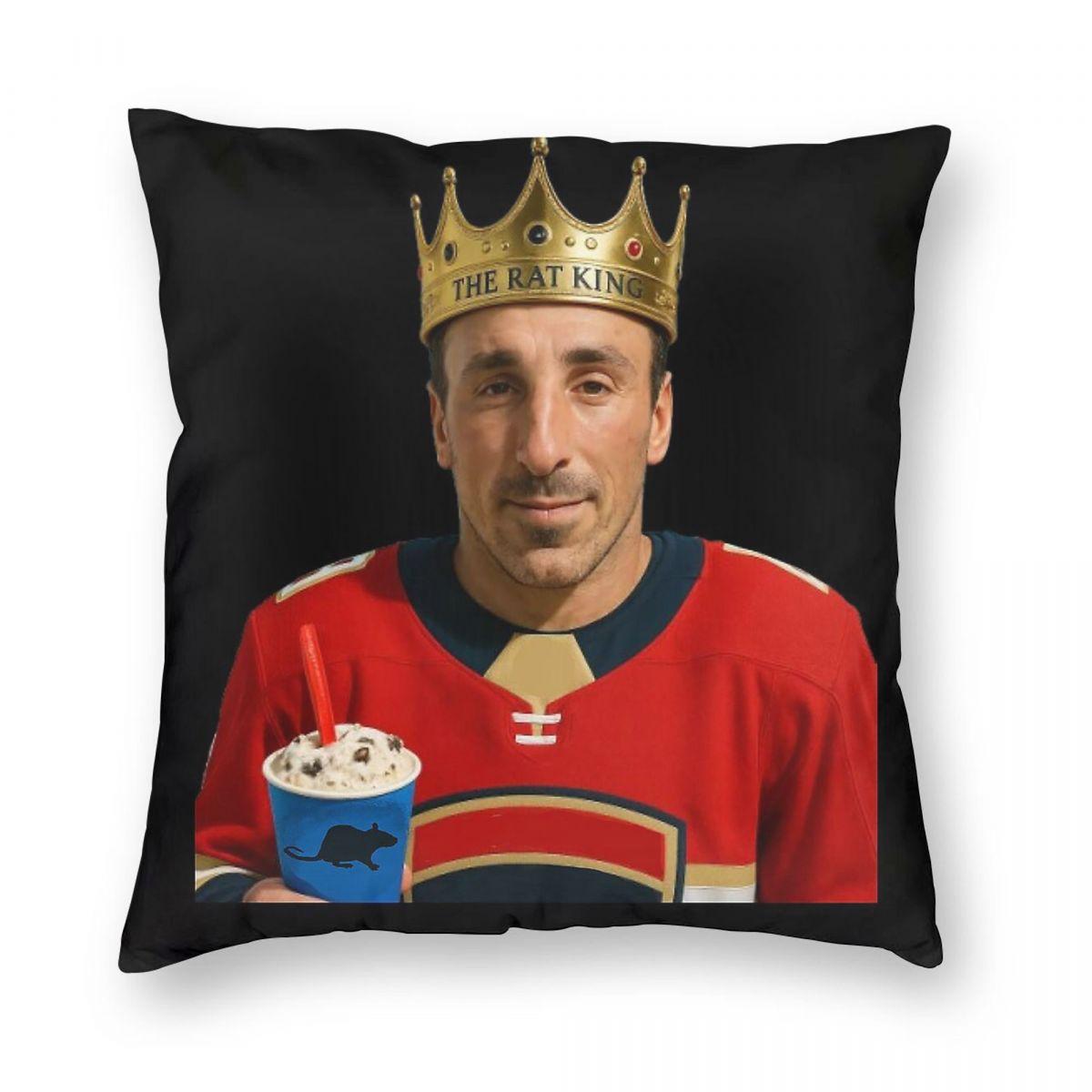 Brad Marchand Rat King Square Pillowcase Polyester Linen Velvet Creative Decorative Throw Pillow Case Room Cushion Cover 45X45 Peach skin 18*18(CM)-1Pcs
