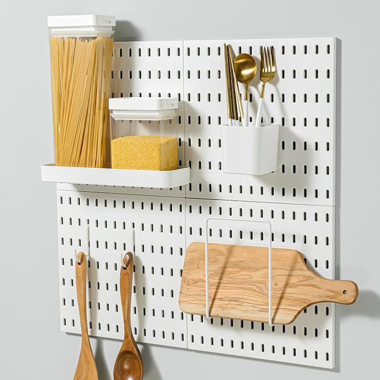Punch-Free Wall Storage Rack for Dorm, Kitchen, Bathroom