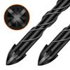 Hex Shank Double Groove Glass Drill Bit for Ceramic, Wood, Cement - 4-Flute Cross Spiral Design
