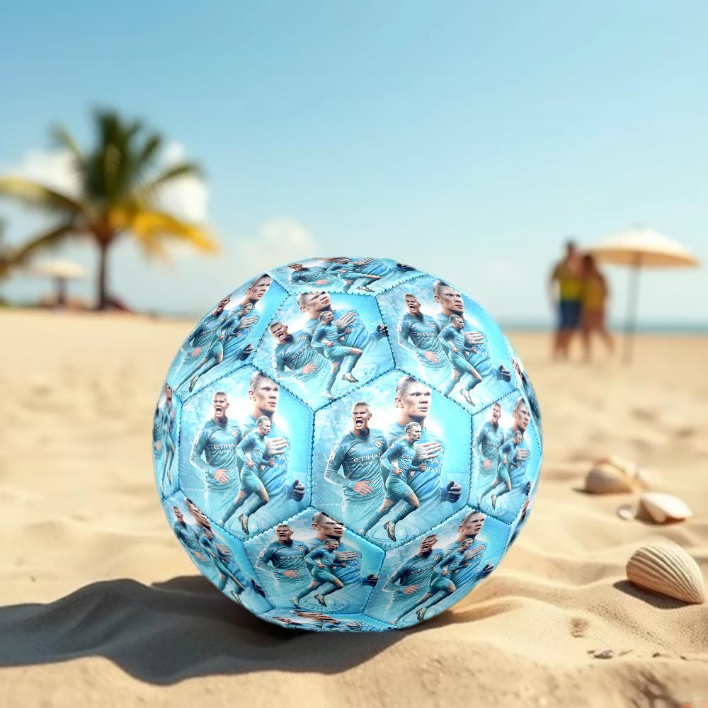 1pc Manchester City Players Size 5 Soccer Ball PVC Football Sports Matches Training Outdoor Games Beach Elastic Balls 07e19