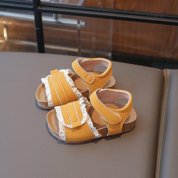 Girls Sandals 2025 Summer New Children's Baby Girl Shoes Soft-soled Little Princess Foreign Style Open-toed Sandals Summer Shoes