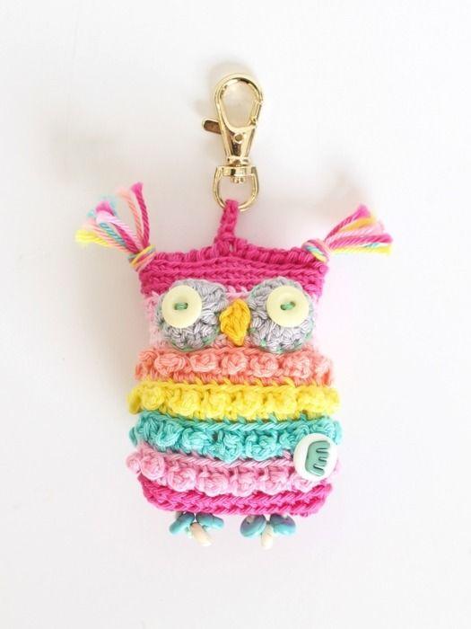

MERRYMOTIVE Owl fairy keyring (pop pink) SILVER