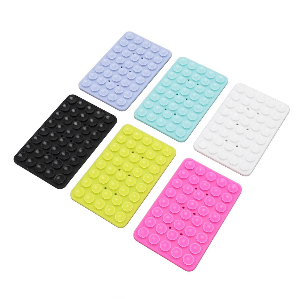 6pcs Suction Phone Case Mount Multifunctional Double Sided Silicone Suction Cup Phone Stand Non Slip Phone Holder for