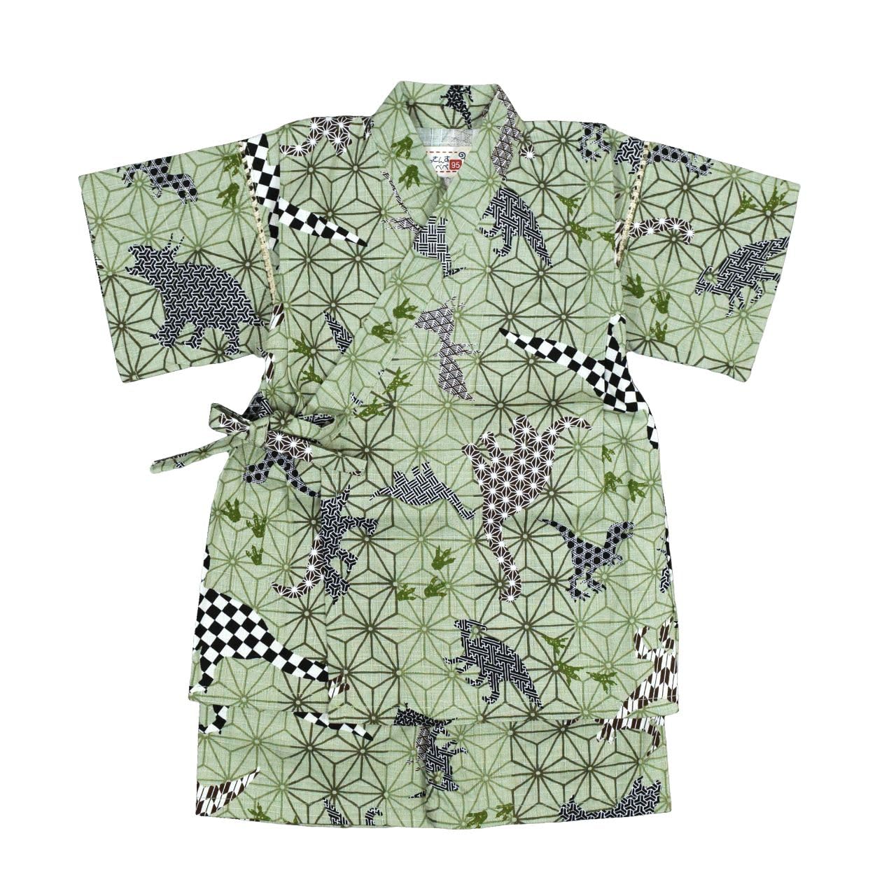 

Верх кимоно и низ цвета хаки «Сделано динозавром», Япония, Дизайн, 100% хлопок, 120% хлопок,