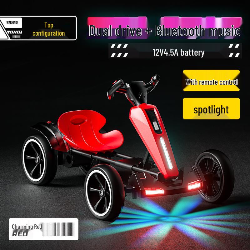 Foldable Children's Electric Go-Kart - Remote Control Car for Boys & Girls