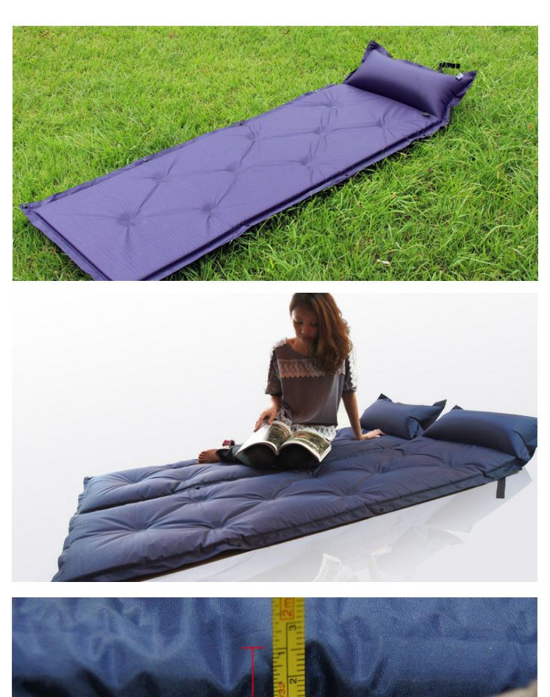 Inflatable Sleeping Pad: Moisture-Proof, Spliceable for Camping and Picnics