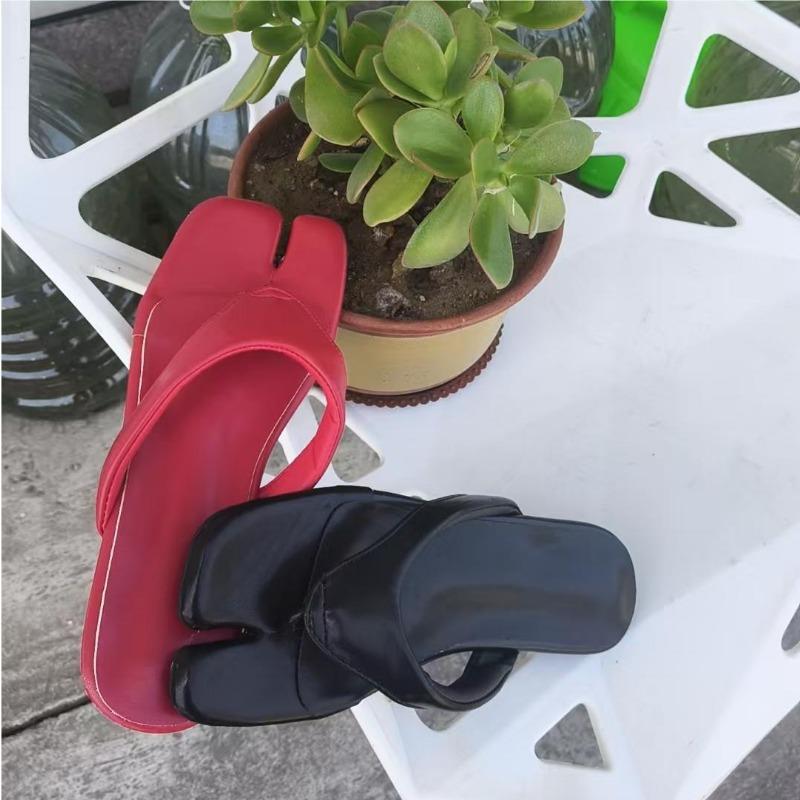 Fashion Split Toes Flats Clogs Sandals Women Slippers Slides Shoes Square Toe Flip Flops Clip Toe Casual Summer Beach Walking Sandalias