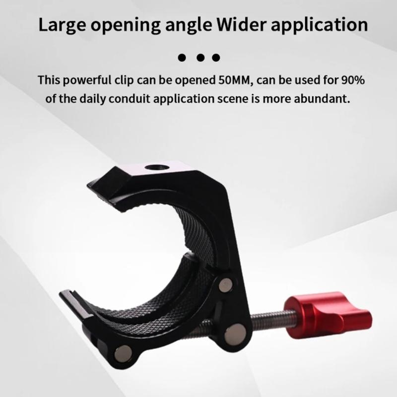 Adjustable Aluminum Alloy Studio Clamp Powerful Clip for Camera Accessories LED Lights Mounting On 25-50mm Rod Pipe