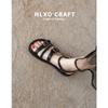 Roman sandals women's summer wear 2024 new flat-bottomed cool slippers belt buckle versatile seaside beach shoes women