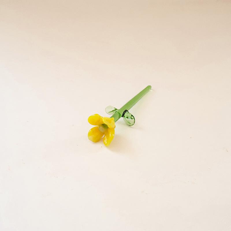 Glazed Handmade Small Flower Glass Simulation Bouquet Home Decoration Ornament