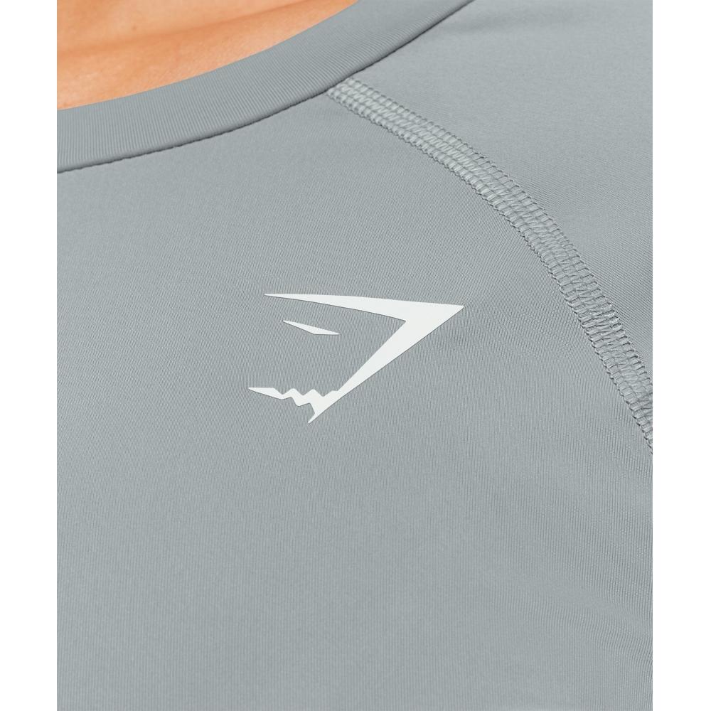 Gymshark Training Baselayer Long Sleeve Top Denim Grey B1a9l Gcqs