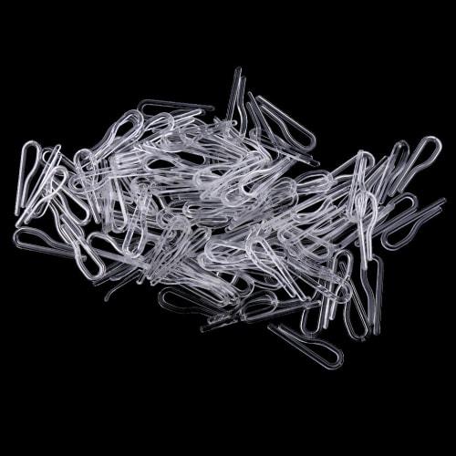 Prettyia Approximately 100 Pieces Plastic Shirt Collar Pins, Craft Pins, Concealed Clips, Transparent Peg Clips