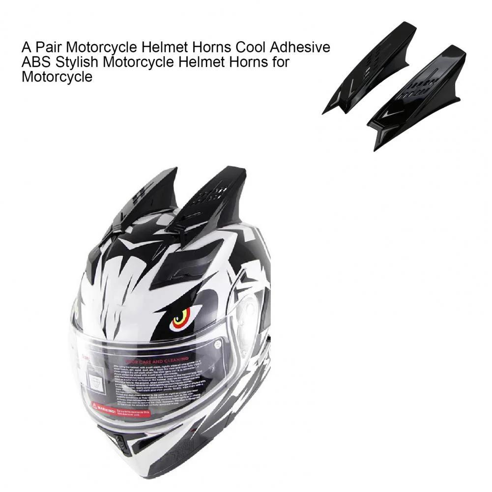 2Pcs Helmet Horns Motorcycle Modification Accessories Cool Adhesive ABS Stylish for Supplies