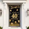 Black Gold Flag Door Hanging Banner 18th 30th 40th 50th Birthday Party Decorations Adult 30 40 50 60Year Birthday Party Supplies