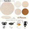 4pcs Set Polyester Trivets - Durable Heat Resistant Mats for Kitchen Counter, Pot Holders, Table Protection, Home And Farmhouse Decor