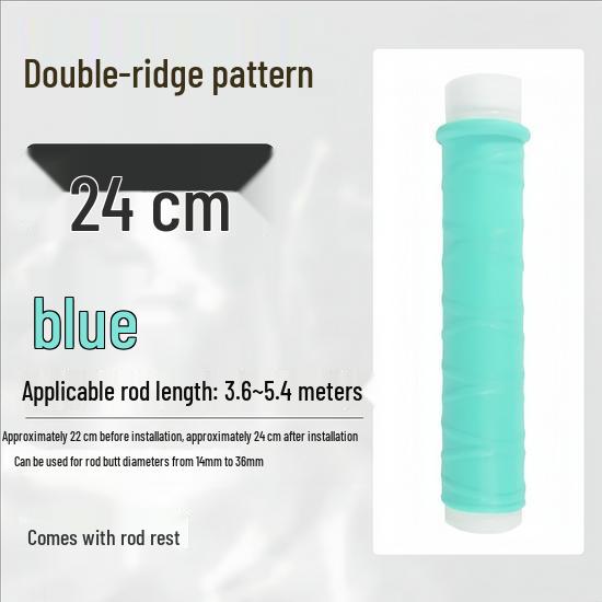 Capa de Silicone Antiderrapante para Cabo de Vara de Pesca com Enrolamento Automático e Fita Absorvente de Suor