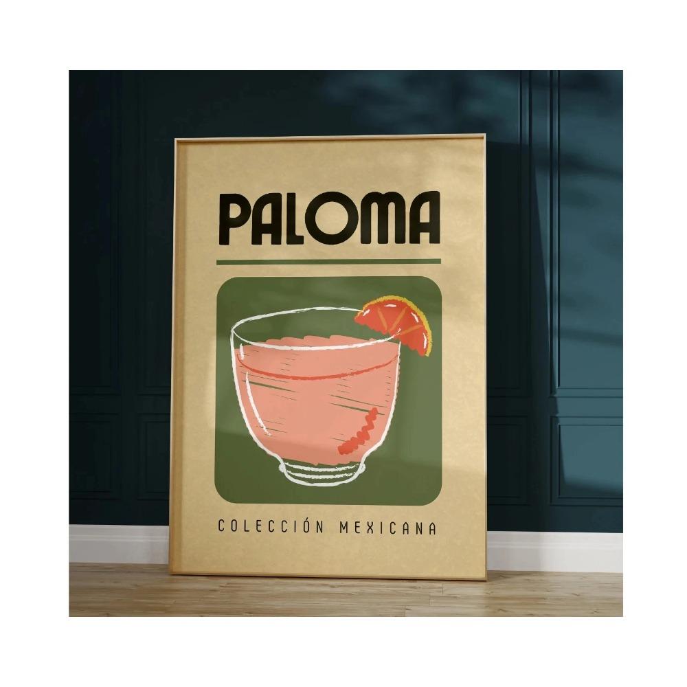 Meksykański Plakat Artystyczny Napoje i Lody Tequila Minimalistyczny Vintage Dekoracja Ścienna Druk na Płótnie Dekoracja Baru Domowego Idealny Prezent