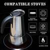 1-12Cups Stainless Steel Stovetop Moka Pot Portable Coffee Pot Fast Heating Extraction Italian Coffee Machine for Home Outdoor