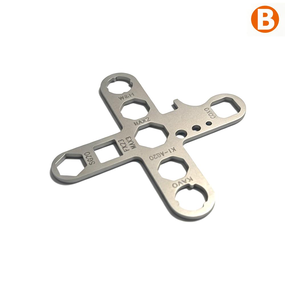 Dental High-Speed Turbine Back Cover Removal Wrench Multi-Functional Maintenance Implant Motor Wrench Tool