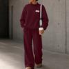 Women's Stylish Casual Long Sleeve Color 2 Piece Sweatsuit Set for Everyday Wear
