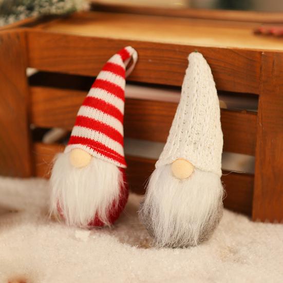 Christmas Gnome Ornaments Plush Faceless Doll Xmas Tree Hanging Decoration for Holiday Home Tree Decor