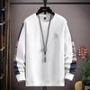 Crew Neck Sweater Men's Long-sleeved T-shirt Men's Spring and Autumn New Autumn Clothes Trendy Brands Ins Students and Teenagers On Clothes