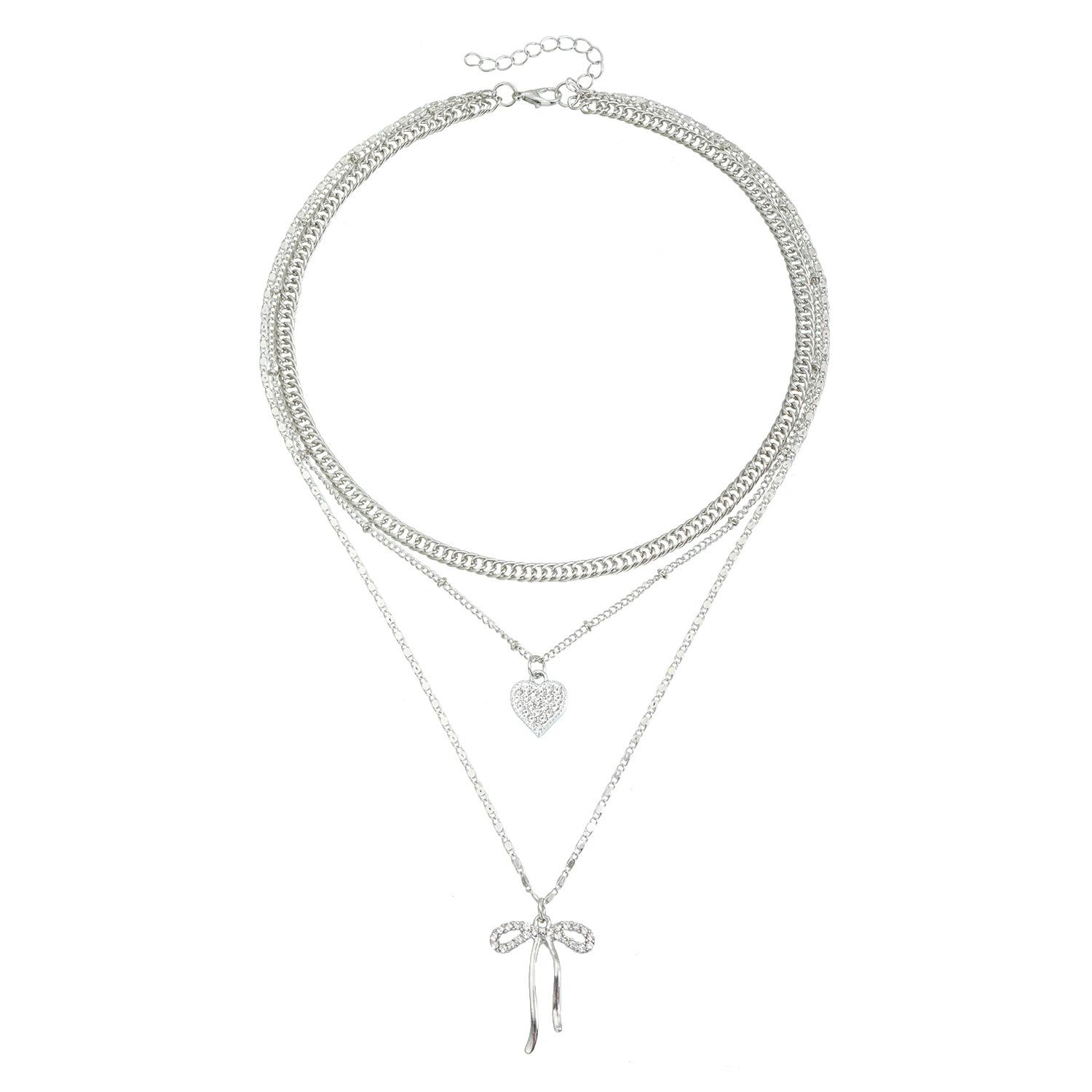 European and American jewelry butterfly diamond love pendant necklace women s exquisite light luxury fashion sexy Spice girl style necklace