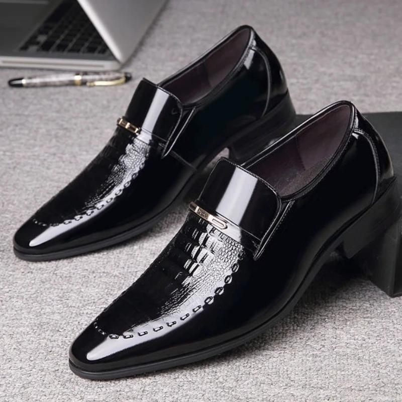 Slip-on Low-Top Men's Formal Shoes Lightweight Leather Not Casual Cheap Clearance Suit Clothing Gentleman Party Social Shoe Male