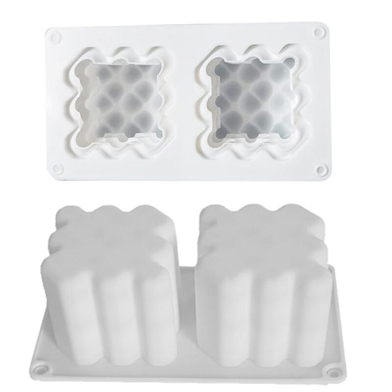 

2-Cavity Rubik s Cube Heart Silicone Mold