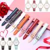 10 12mm 14mm 15mm 16mm 18m Quick Release Strap Women Genuine Leather White Red Pink Blue Cowhide Watch Band Bracelet Accessories