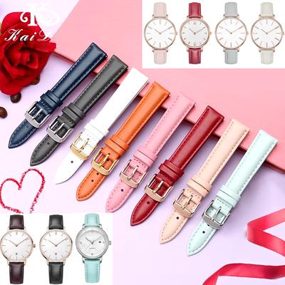 10 12mm 14mm 15mm 16mm 18m Schnellwechsel-Armband Damen Echtes Leder Weiß Rot Rosa Blau Rindsleder Uhrenarmband Armband Zubehör