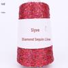 Filato di paillettes Siyue 2mm - Lana tessuta a mano per progetti fai da te (100 grammi)