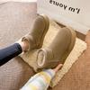 thick-soled snow boots women's winter velvet thickened warm cotton shoes 2025 new one-pedal bread shoes snow cotton