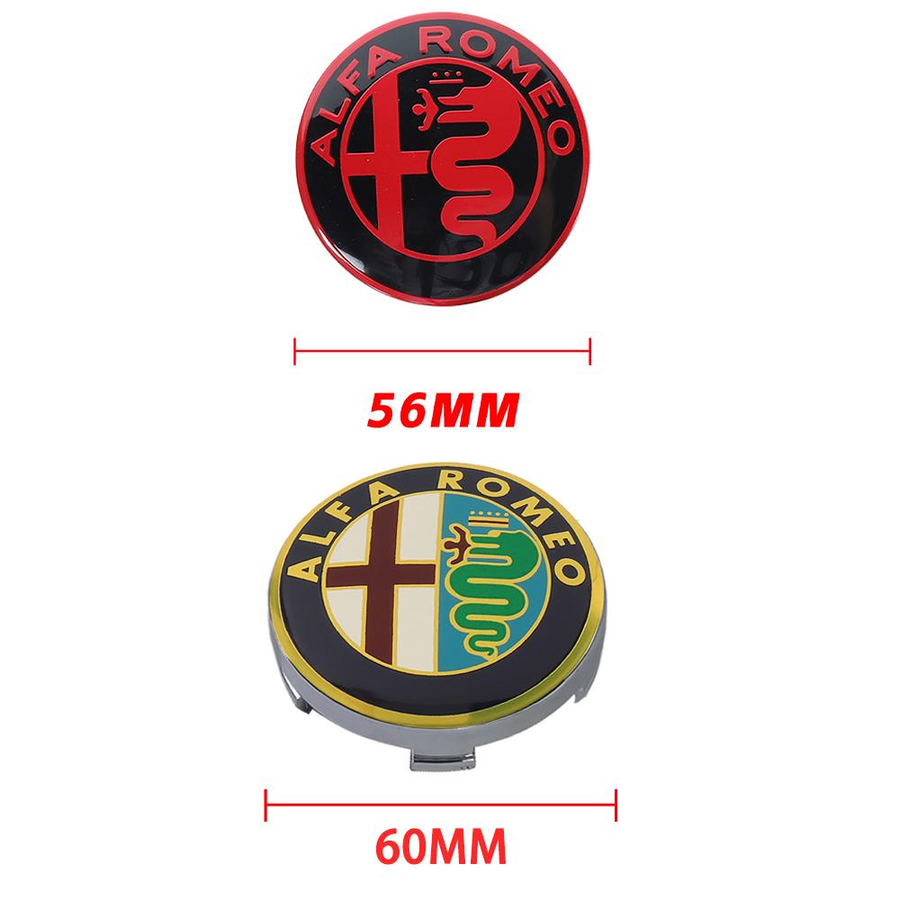 Fxrp5 4Pcs For Alfa Romeo Giulietta 147 Giulia Spider GT MiTo Stelvio 159 TZ3 Car Wheel Center Hub Caps Sticker Badge Tire Rim Covers