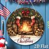 Metal Tin Sign Merry Christmas Retro Stove Design Wall Decor Kitchen Bedroom