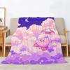Kawaii Cartoon Kirbys Designer Throw Blanket Fluffy Custom Blankets Characters Home and Decoration Luxury Bedding Knitted Plaid
