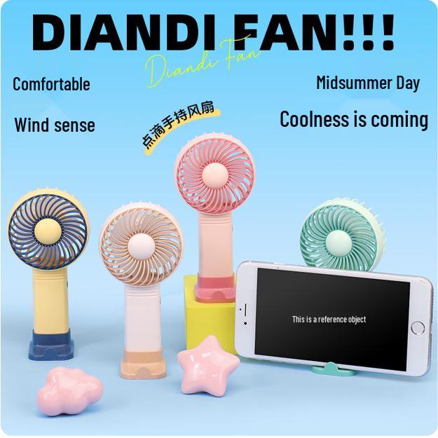 Drip 8128 Cartoon Mini USB Fan - Portable, Strong Wind, Outdoor Use